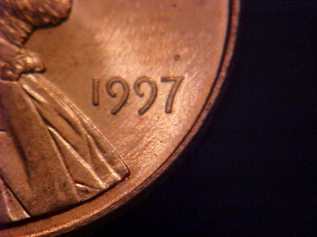 1997-P Lincoln Cent Ch BU - Phantom "D" Error Collector Coin! -d9297dth