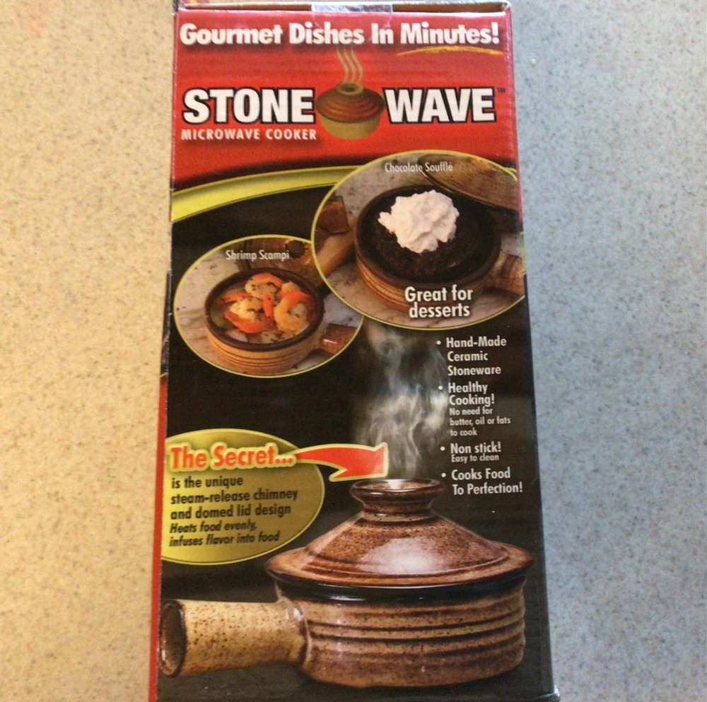 Stone Wave Microwave Cooker Ceramic Stoneware New