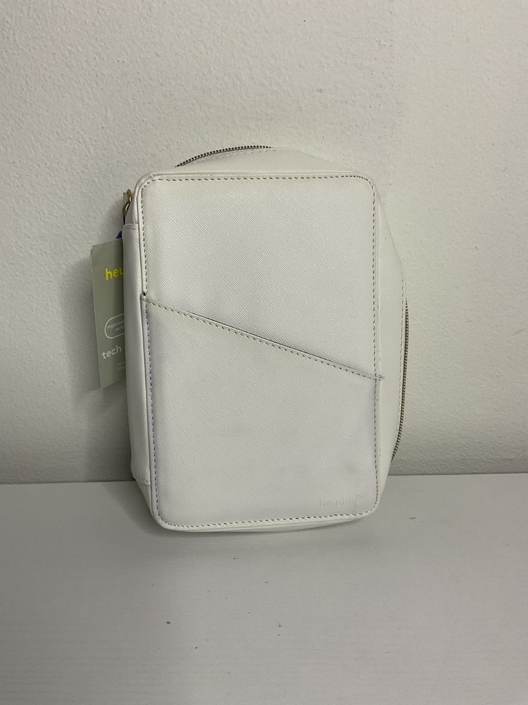 Heyday Electronics Travel Organizer,Tech Accessories Pouch White Bag