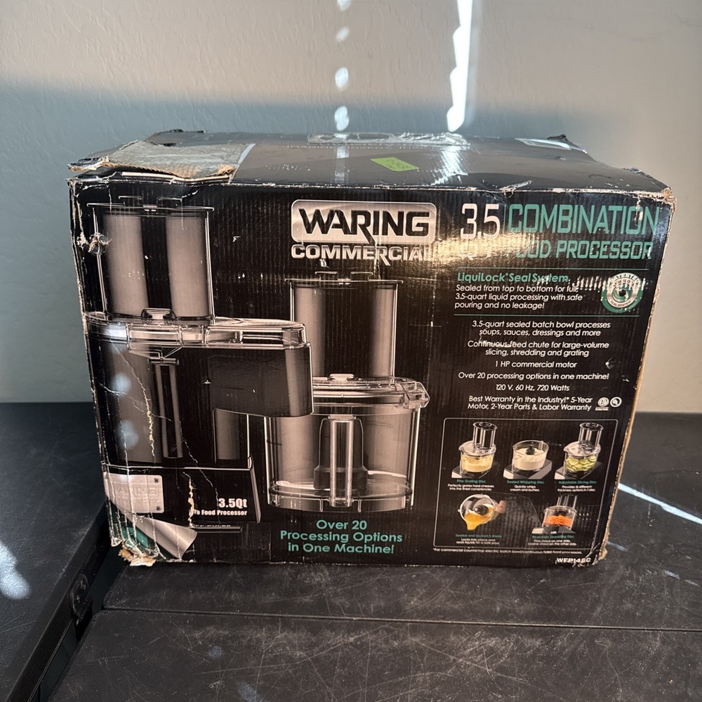 Waring WFP14SC 3.5 Quart Food Processor Continuous Feed with Batch Bowl New