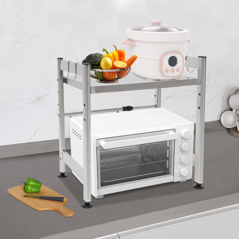 Microwave Oven Rack, Expandable Microwave Oven Stand, Adjustable Kitchen Counter