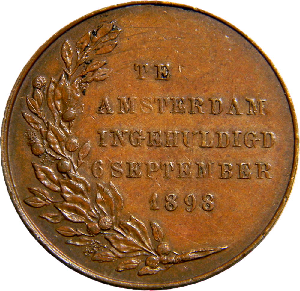 1898 Wilhelmina Inauguration Medal (02850)