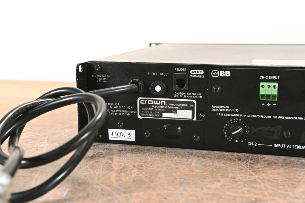 Crown Com-Tech 210 2-Channel Power Amplifier CG01BGC