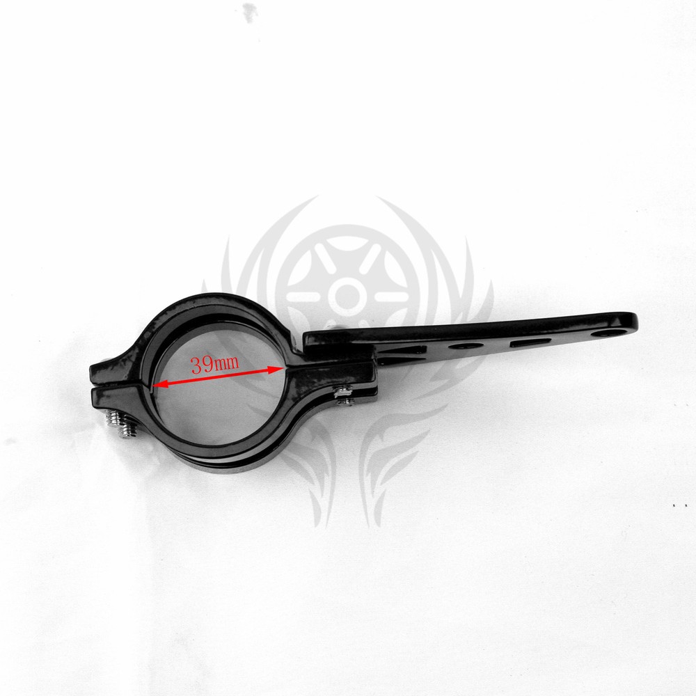Black High Quality 39mm Fork Mounted Cafe Racer Headlight Brackets