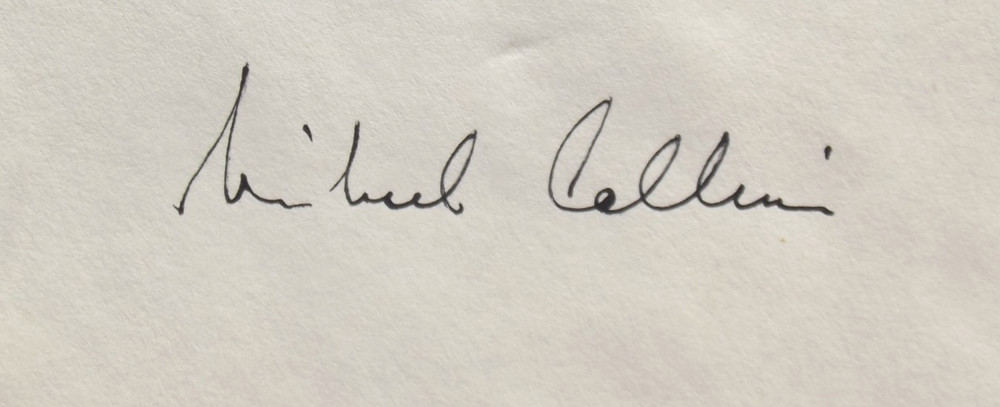 Gemini 10 Mission Autograph Signed Mike Collins Authenticated Zarelli