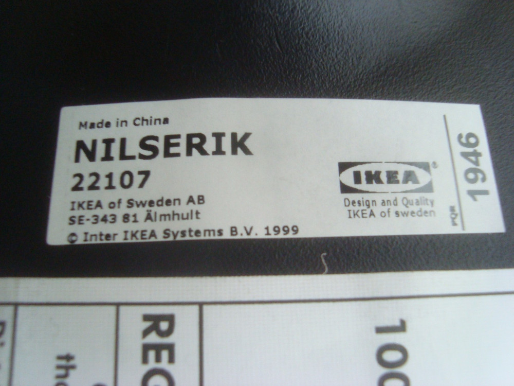 IKEA NILSERIK Adjustable Standing Support Stool Black Swivel function Display