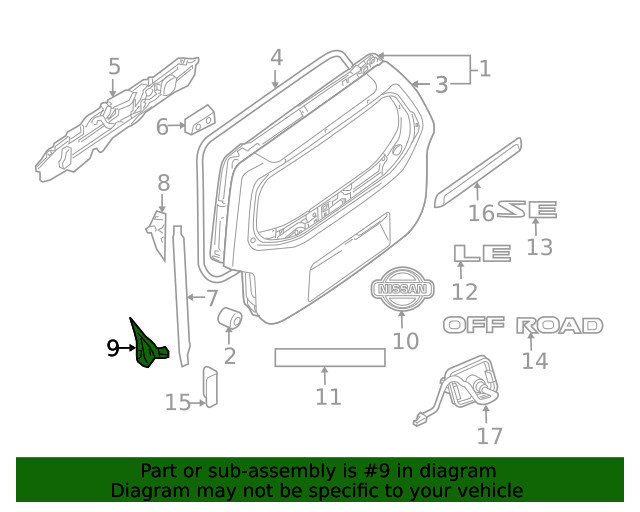 Genuine Nissan 2006-2012 Pathfinder Right Lower Support Cylinder Bracket