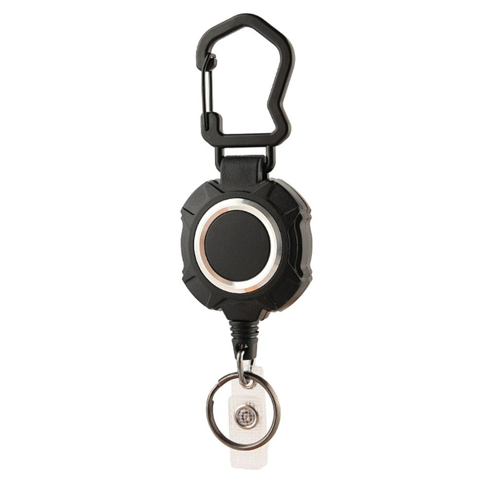 Practical Retractable Keychain with Multitool Carabiner and Secure Card Holding
