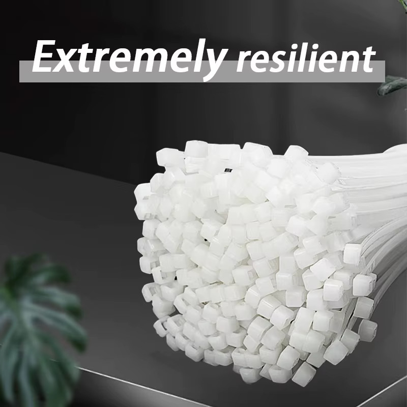 Strong nylon cable ties for bundling, fixing, self-locking, extra secure grip