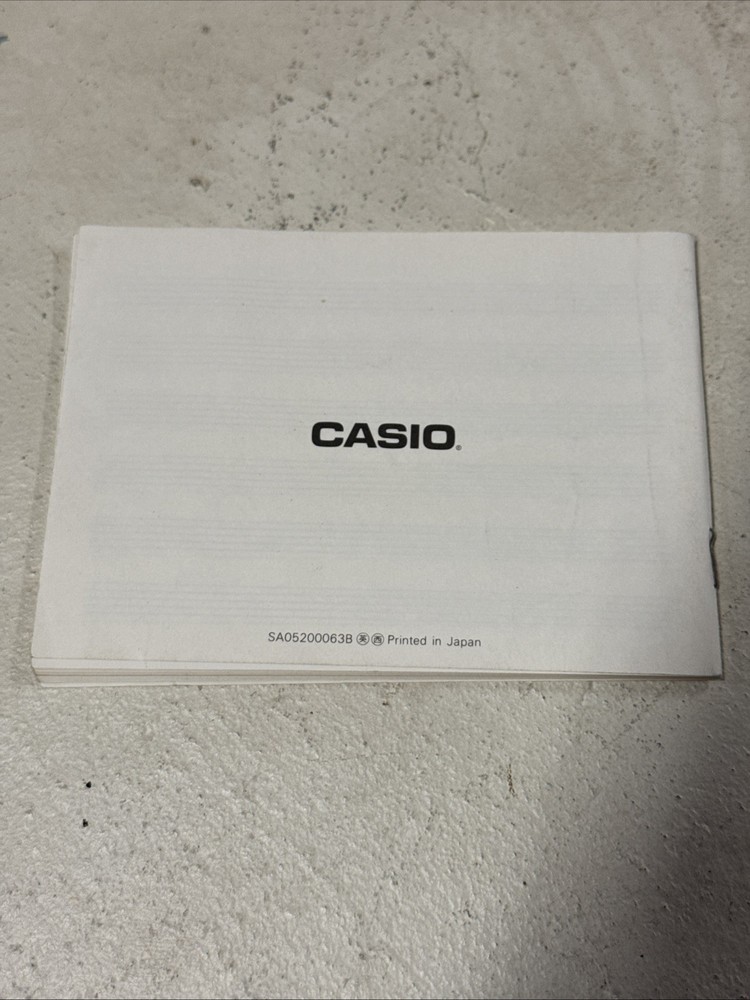 Vintage Casio PT-1 Electronic Mini Keyboard - Operation Manual ONLY