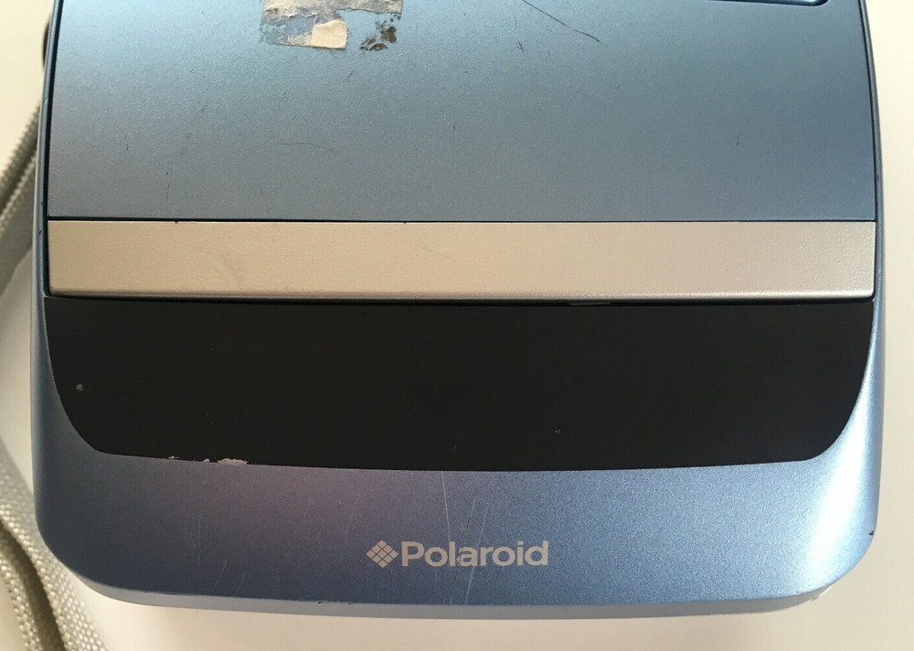 Vtg Polaroid One 600 Instant Pop Up Camera W/ Flash Silver / Blue (Untested)