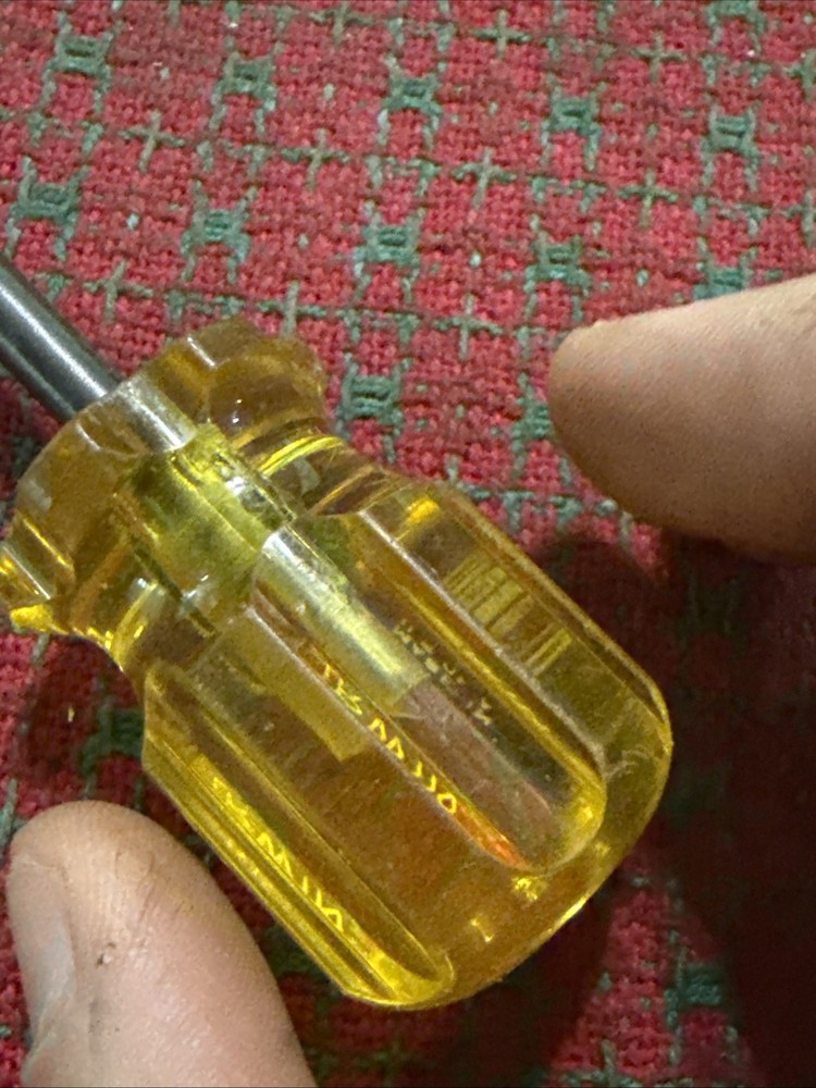 Vintage Irwin USA Stubby Screwdriver Yellow Handle Philips 2 🇺🇸 Excellent