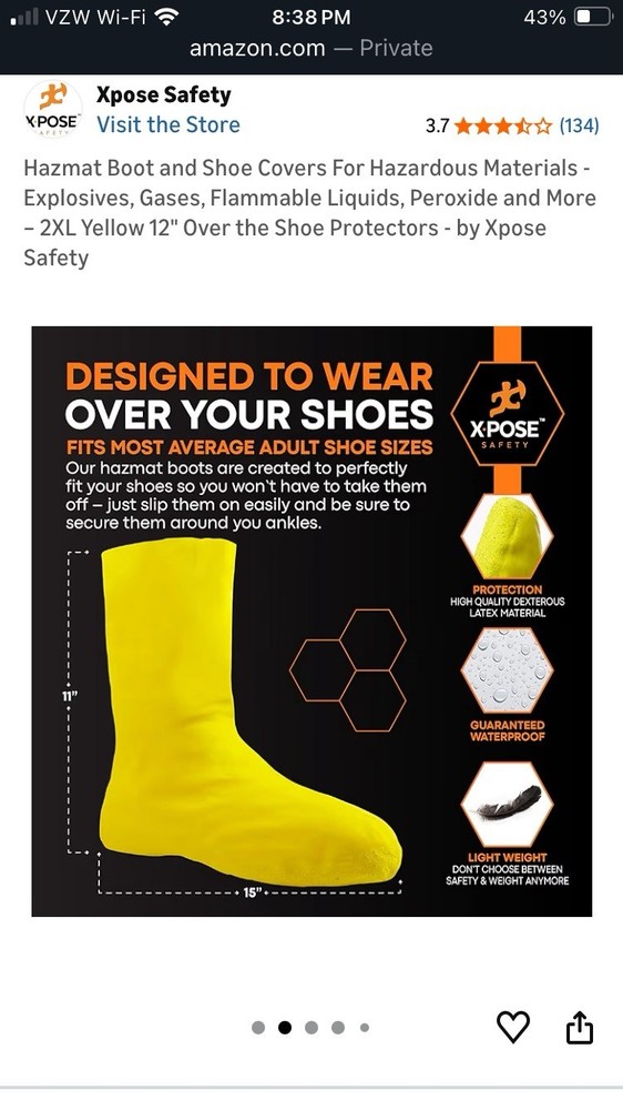 Hazmat Boot And Shoe Covers 3XL