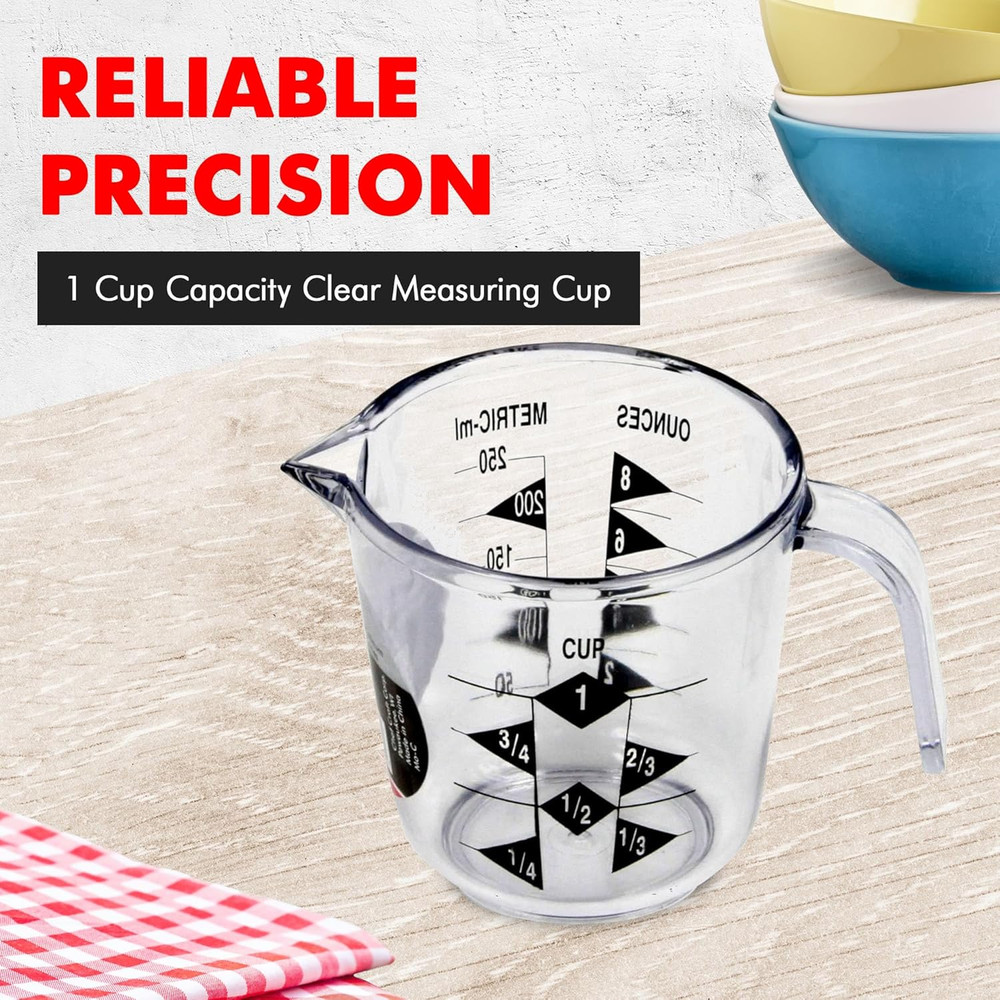 Select Plastic Measuring Cup, 1 Cup Capacity, Clear