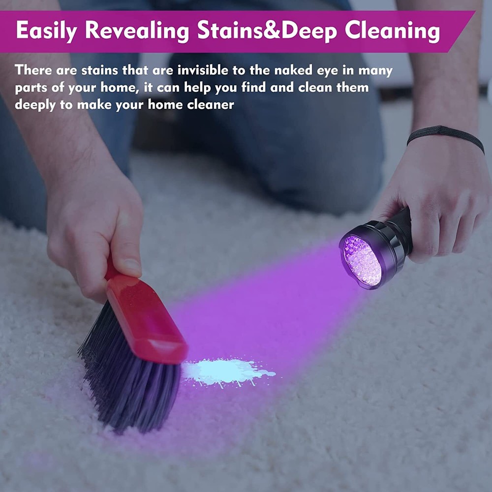 EverBrite Black Light Flashlight UV Flashlights Batteries Include Aluminum LED