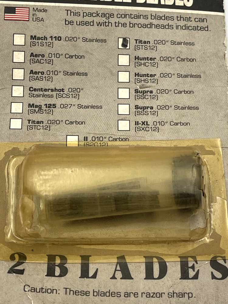 Satellite Archery Titan STS12 .020" Stainless Replacement Blades 12Pack