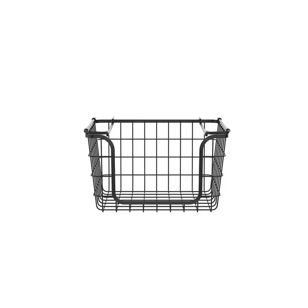 Stackable Metal Wire Storage Basket Set for Pantry, Countertop, Kitchen or Bathr