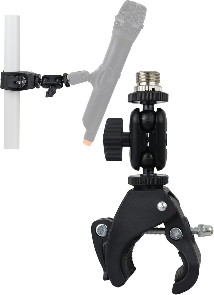 Hocoder Mic Crab Clamp Mount with 1/4 to 5/8 Inch Thread - Stands
