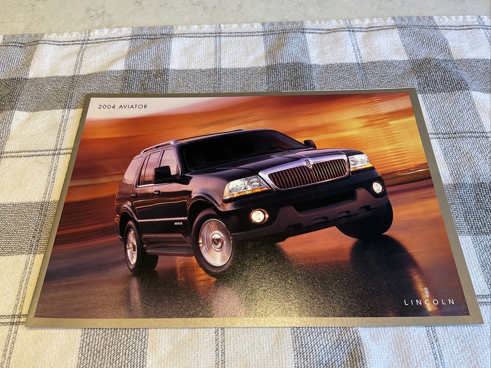 2004 Lincoln Aviator sales brochure 4 pg folder ORIGINAL