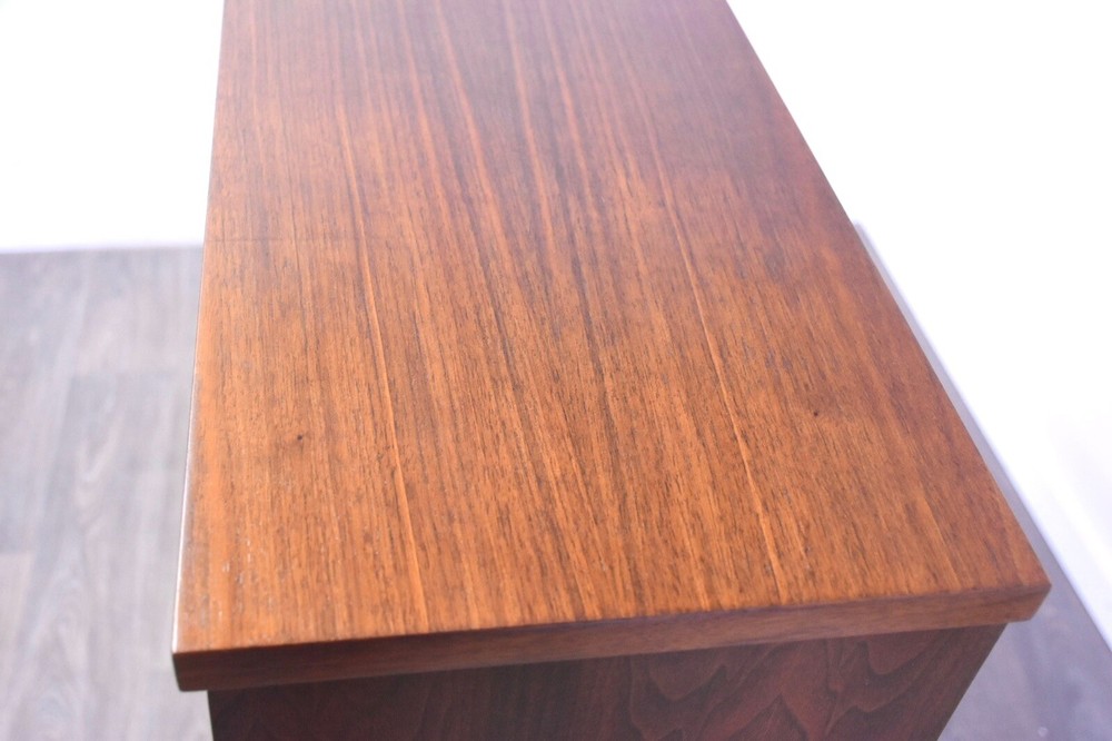 Walnut Mid Century Modern Bookcase
