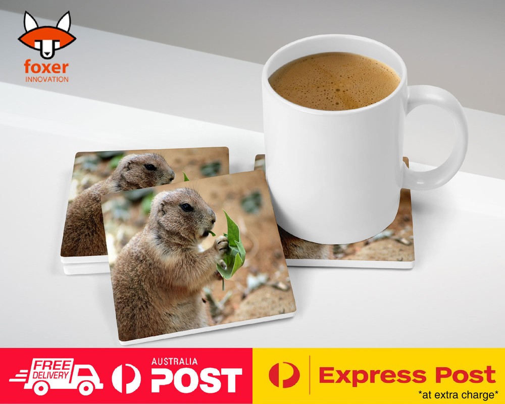 COASTER COFFEE DRINKING MAT|CUTE GOPHER BURROWING RODENT #2