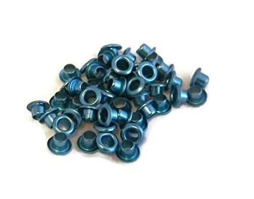 MEtallic Blue Colored Round Eyelets Set of 50