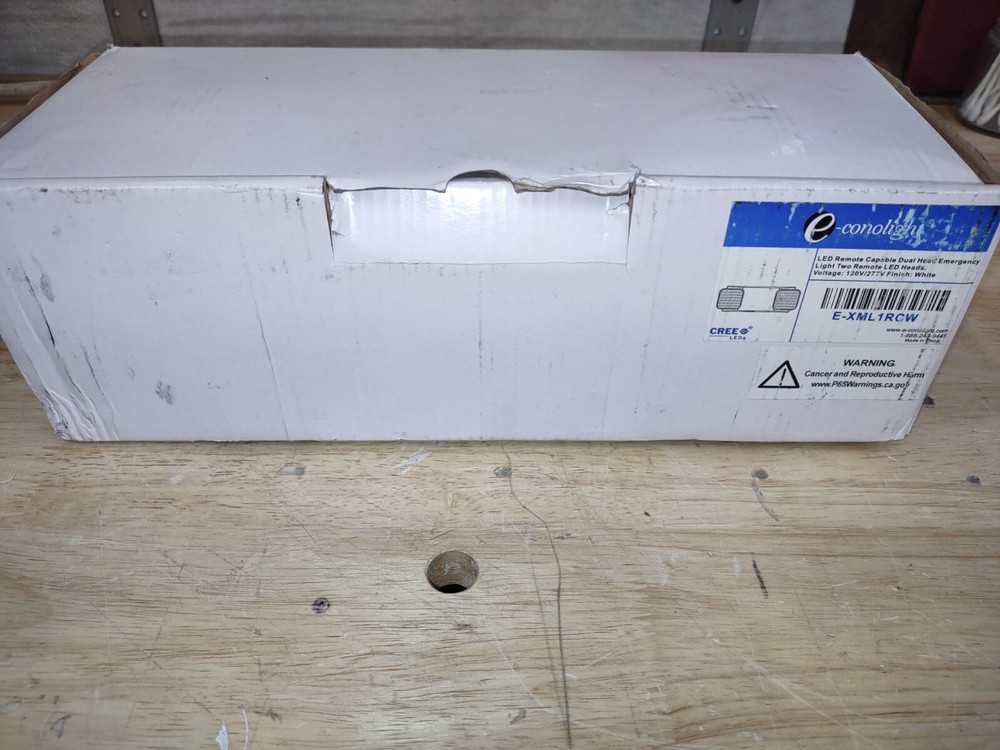 NEW- Econolight E-XML1RCW LED White emergency light 120/277V Remote Capable