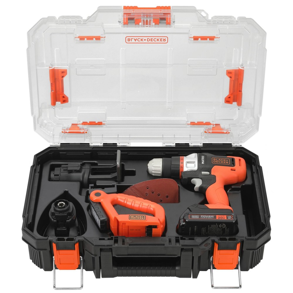 BLACK+DECKER 20V Matrix Drill 4 Kit - BDCDMT1204KITC1