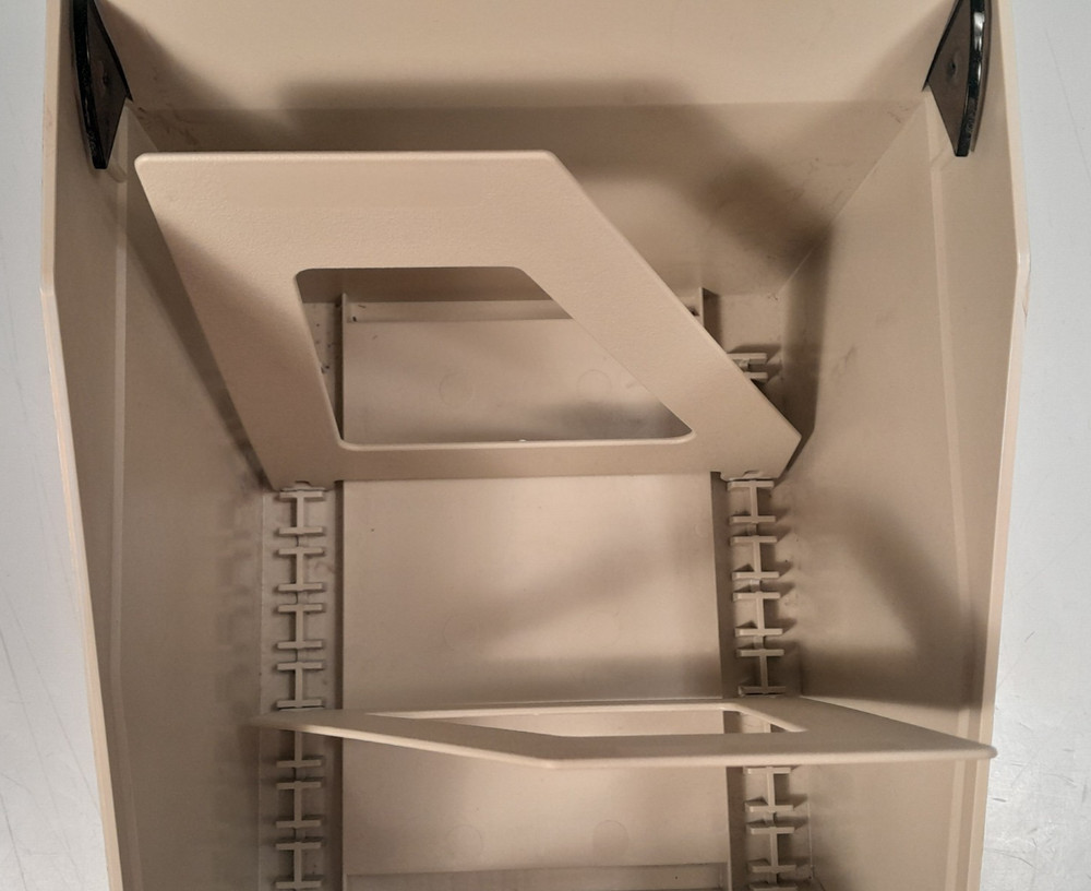 Vintage 5.25" Floppy Disk Diskette Filing Box Storage Case Computer 2 Dividers