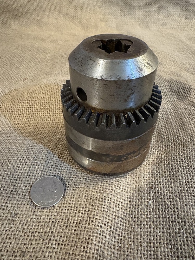 Large old Rexon drill press chuck, RJ4-20H, 20mm