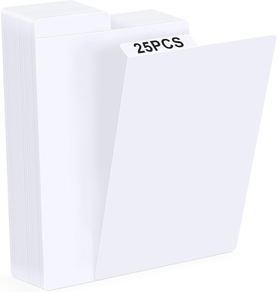 25 Pack Comic Book Dividers with Tabs Cardboard Storage Organizers for Comics