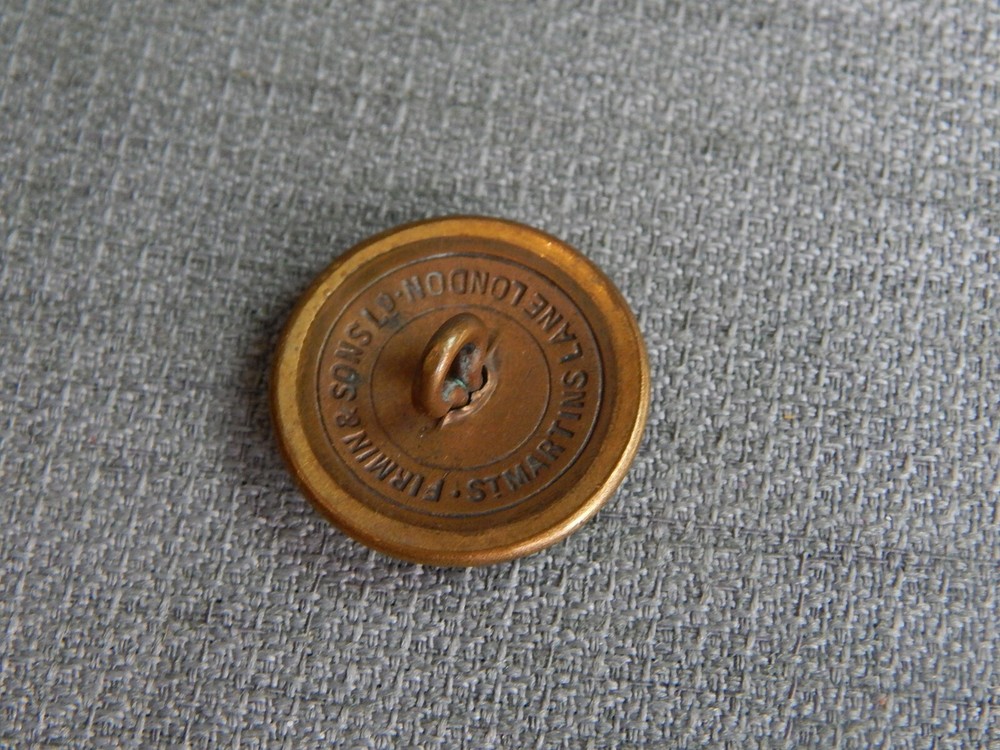 Vintage Uniform Livery Button Back Marked Aprx: 1" #338-B