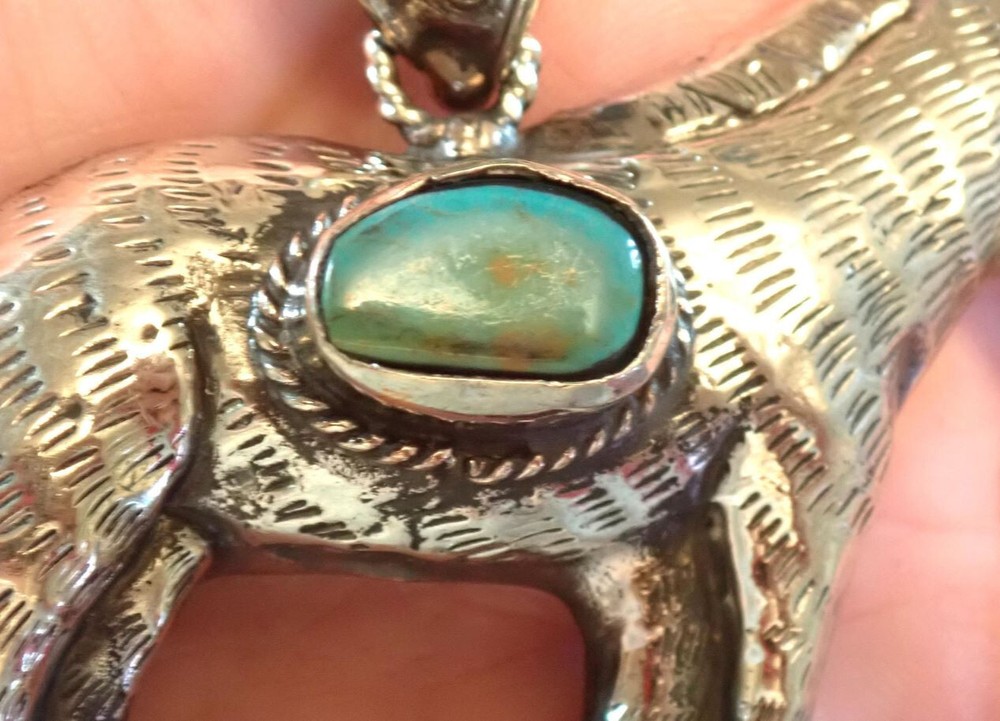 Donkey Mule Turquoise Pendant 3D