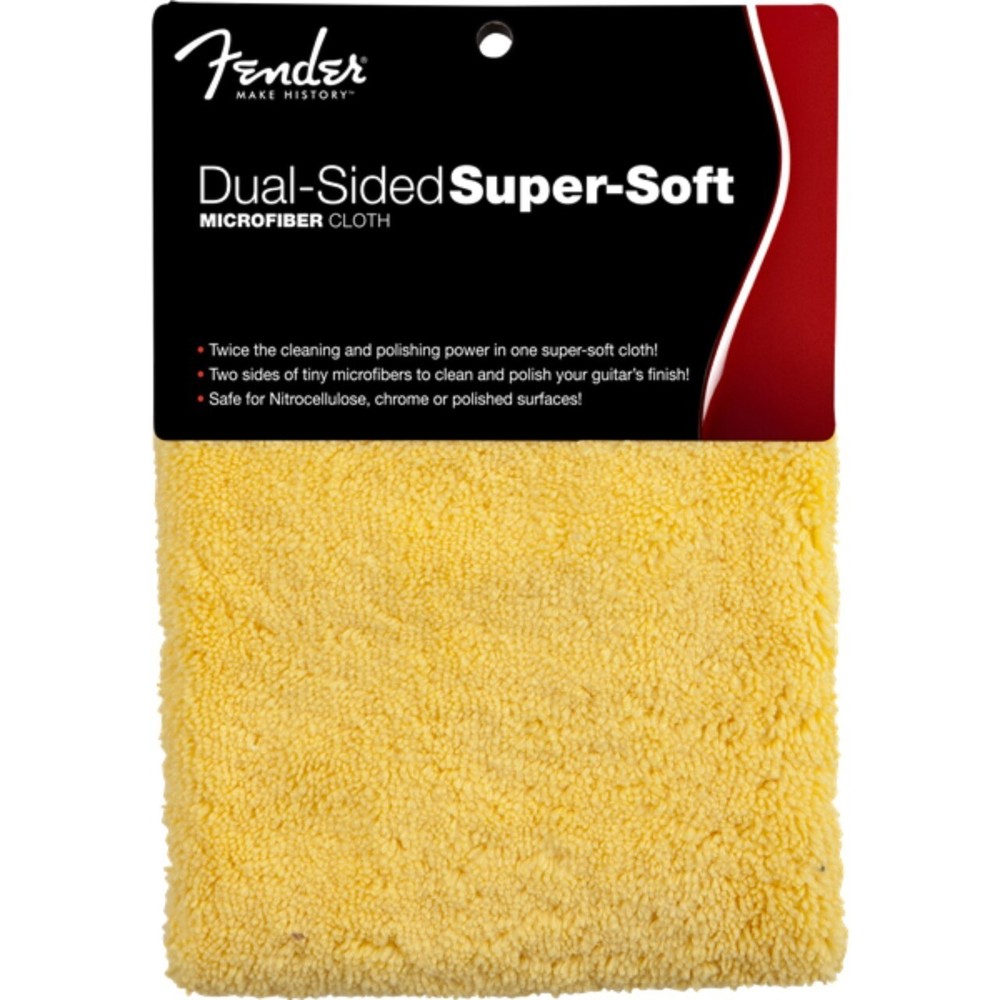 Fender Dual-Sided Super Soft Microfiber Cloth, Yellow