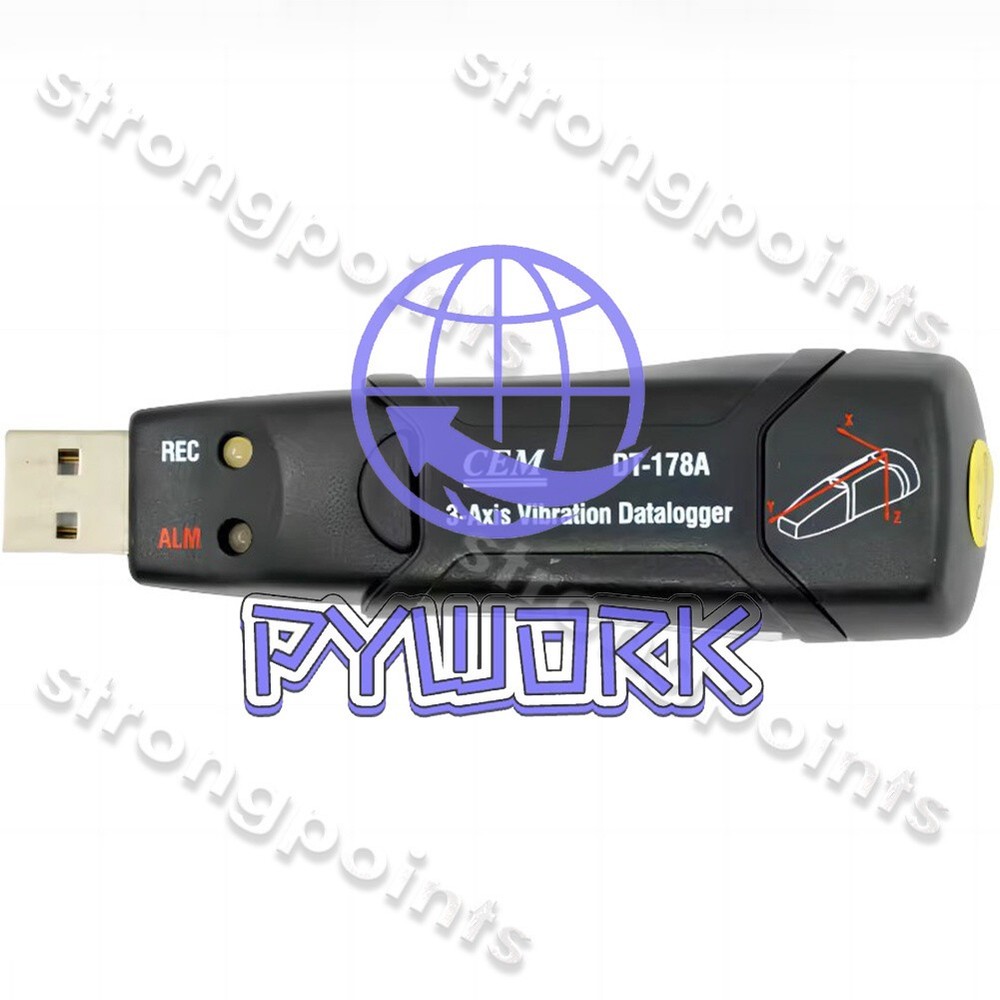 1PCS CEM DT-178A 3-Axis Shock Vibration Acceleration Data Logger 8M Memory FFT