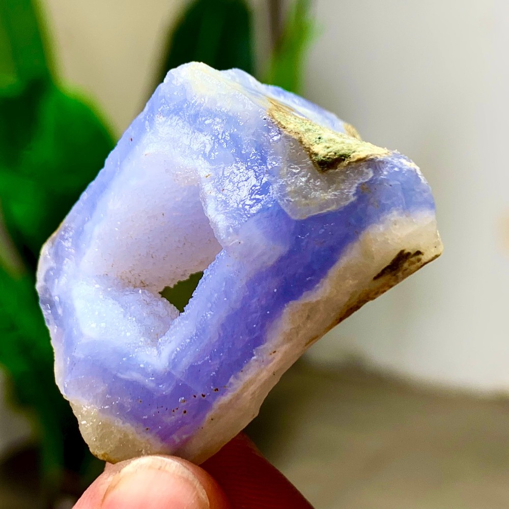 33GNatural Blue striped agate Crystal Chunks piece form Mineral Specimens