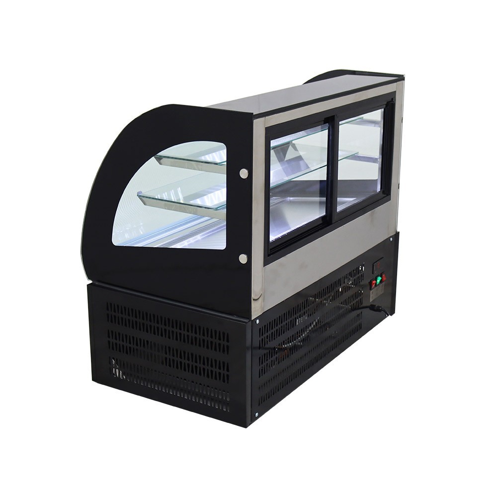 220V 3 Layers White LED Lighting Refrigerated Cake Display Cabinet Showcase