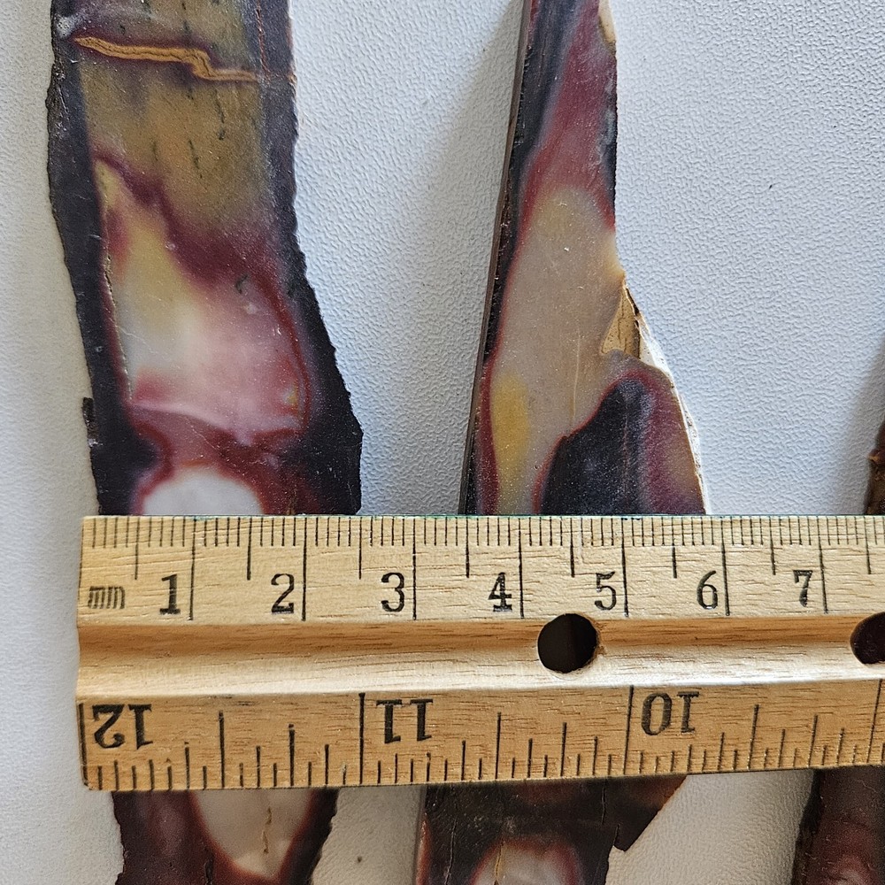 Three Lapidary Slabs Mookaite 86 Grams