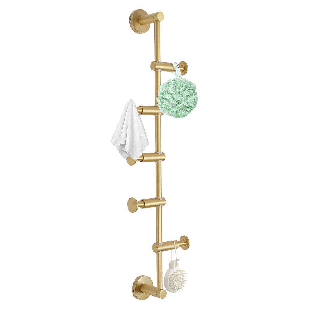Wall Mounted Vertical Coat Rack Coat Rack with 5 Adjustable 180°rotating Hooks