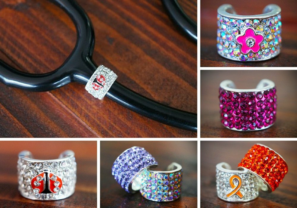 CharMED Stackable Stethoscope Bling Charms | Emojis
