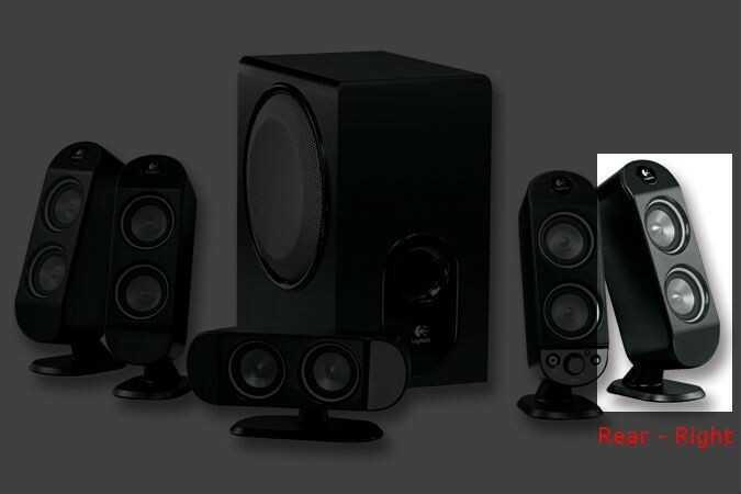 Logitech X-530 Replacement Rear Right Speaker (Black Cable Connector)