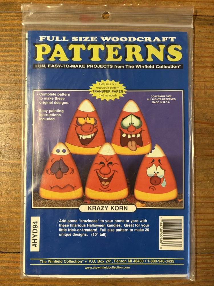 The Winfield Collection Woodcraft Patterns- Devils, Skeleton & Corn (set 3)
