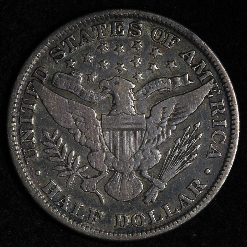 1898 Barber Silver Half Dollar FINE+ E327 SIXTHY