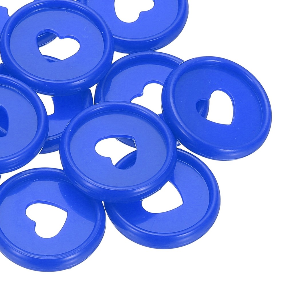 24mm Plastic Book Binding Discs, 22 Pack Expansion Discs Heart, Dark Blue