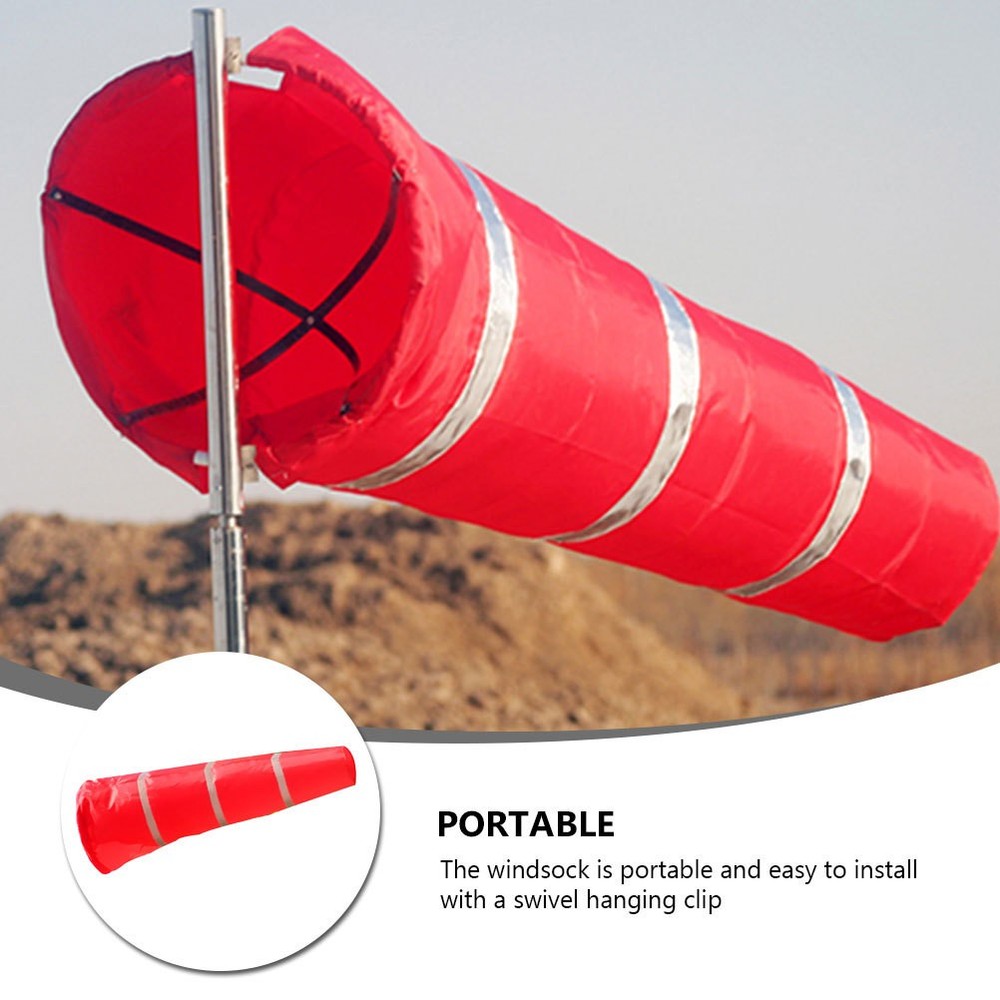 1Pc Reflective Windsock Gardening Wind Cone Outdoor Wind Direction Pouch (Red)
