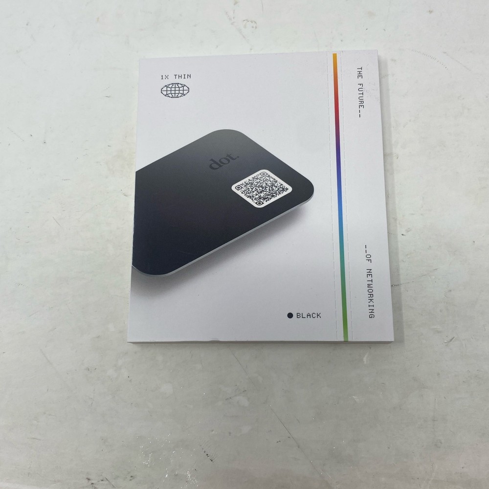 dot. Card Digital Business Card NFC Tap - Black (iPhone/Android)