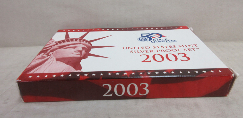 EMPTY PACKAGING Box Lenses & COA for 2003 United States Mint Silver Proof Set