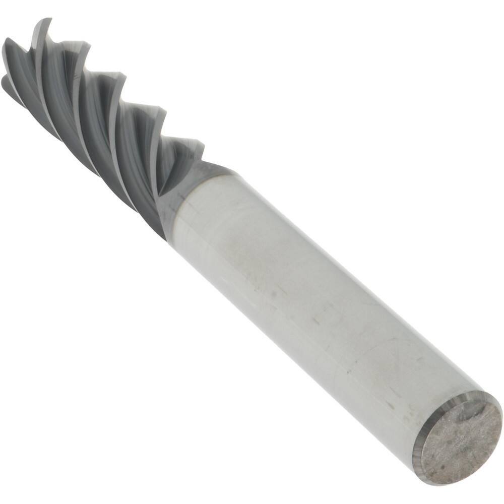 Accupro 1/2" Diam 5 Flute Single End Solid Carbide 0.06" Corner Radius End Mi...