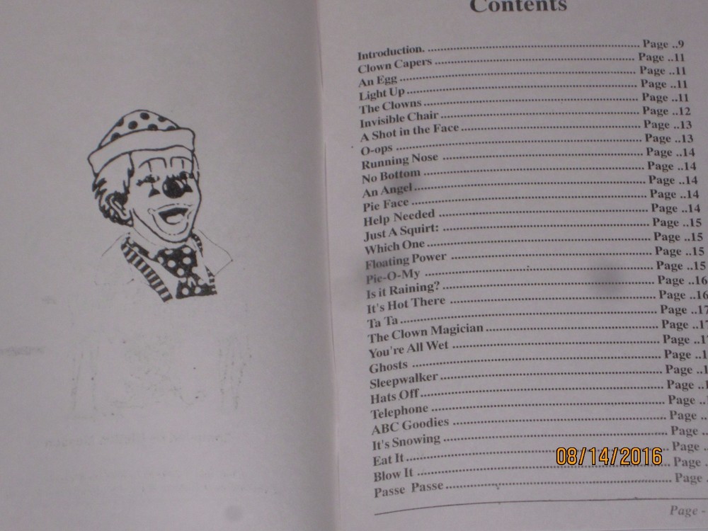World's Best Clown Gags Book, Classic Comic Bits & Skits, Basic Clowning Stunts