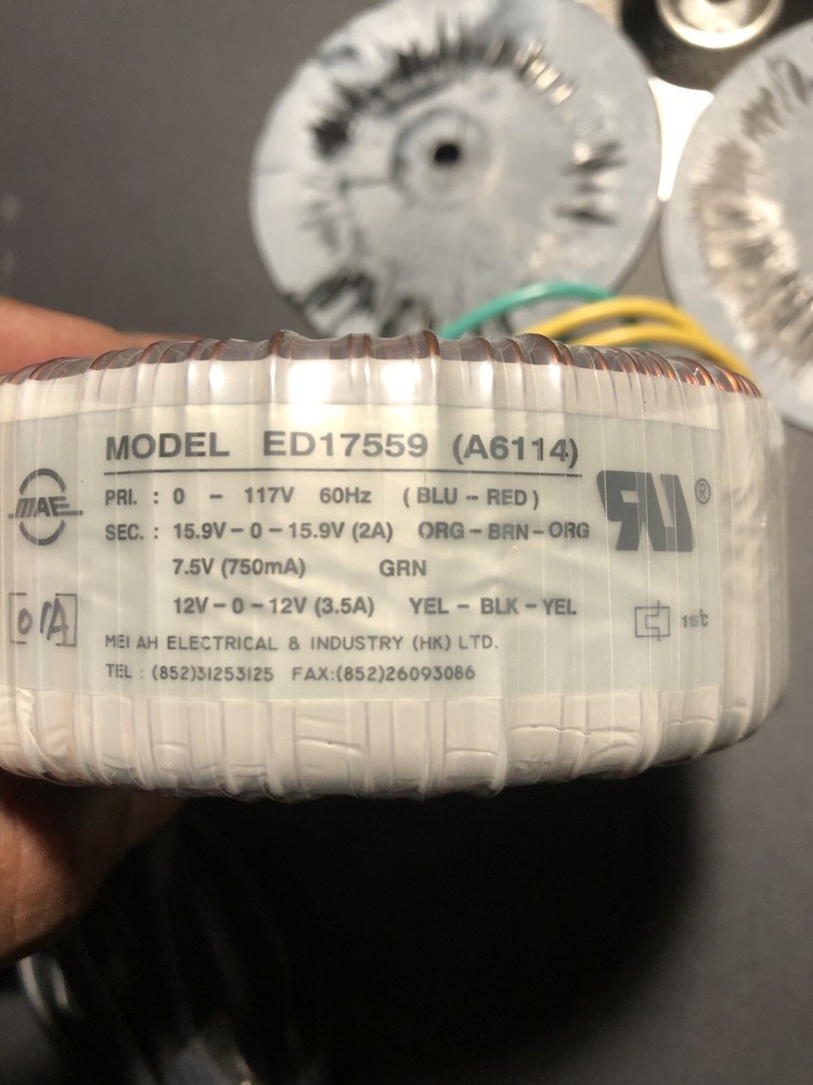 MAE ED17559 Toroid transformer Multiple Voltage Output Project Power Supply.